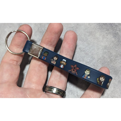 Geekcore Retro Stranger Things Chibi Character Keychain Official Licensed