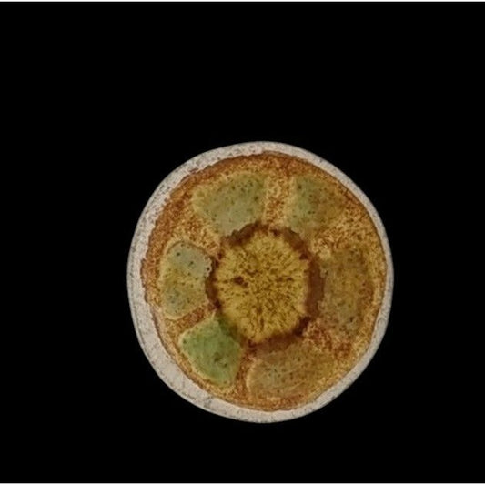 Vintage Handmade Hippie Ceramic Floral Brooch