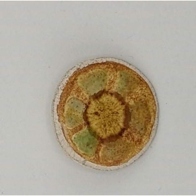 Vintage Handmade Hippie Ceramic Floral Brooch