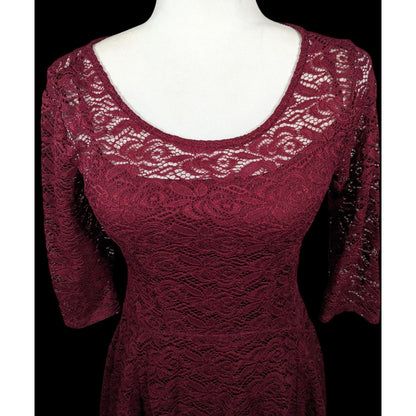 Fishbowl Lace Illusion Red A Line Dress Size XS