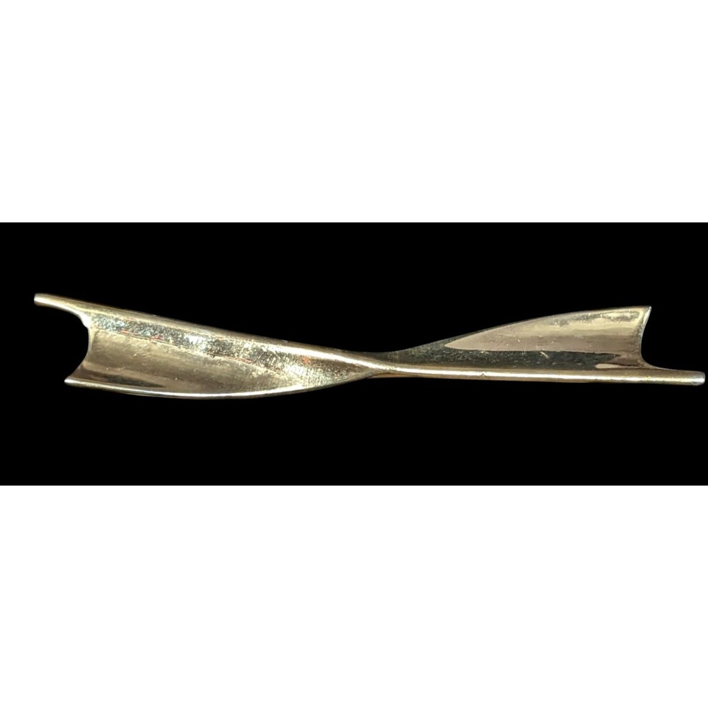 Vintage Art Deco Style Gold Tone Twist Brooch