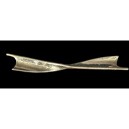 Vintage Art Deco Style Gold Tone Twist Brooch