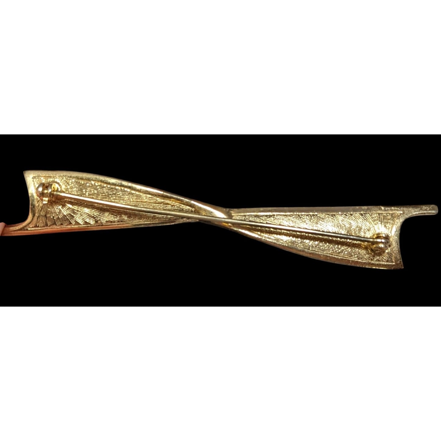 Vintage Art Deco Style Gold Tone Twist Brooch
