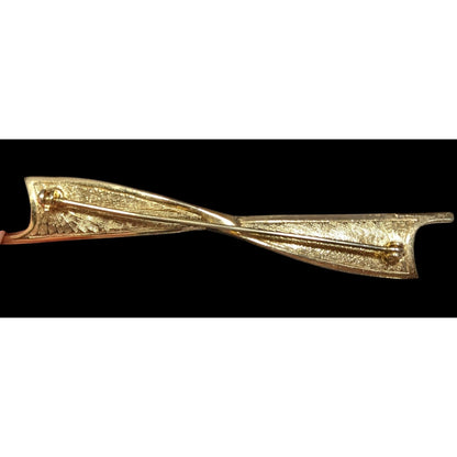 Vintage Art Deco Style Gold Tone Twist Brooch