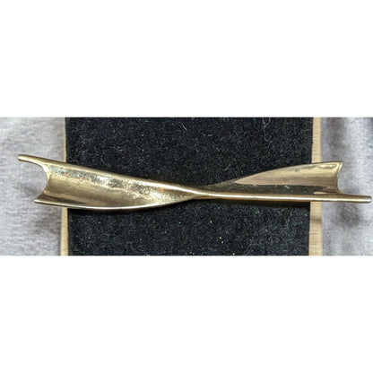 Vintage Art Deco Style Gold Tone Twist Brooch