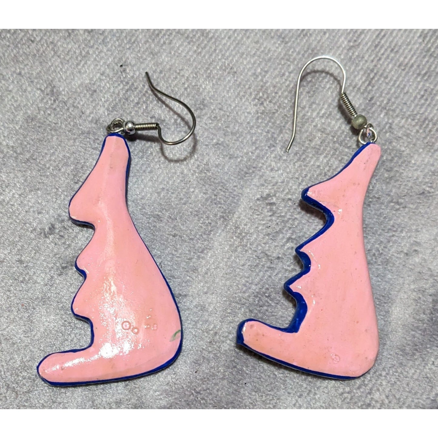 Vintage 90s Hand Painted Australian Kangaroo Earrings