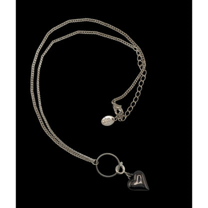 Claires Y2K Puffed Heart Pendant Necklace