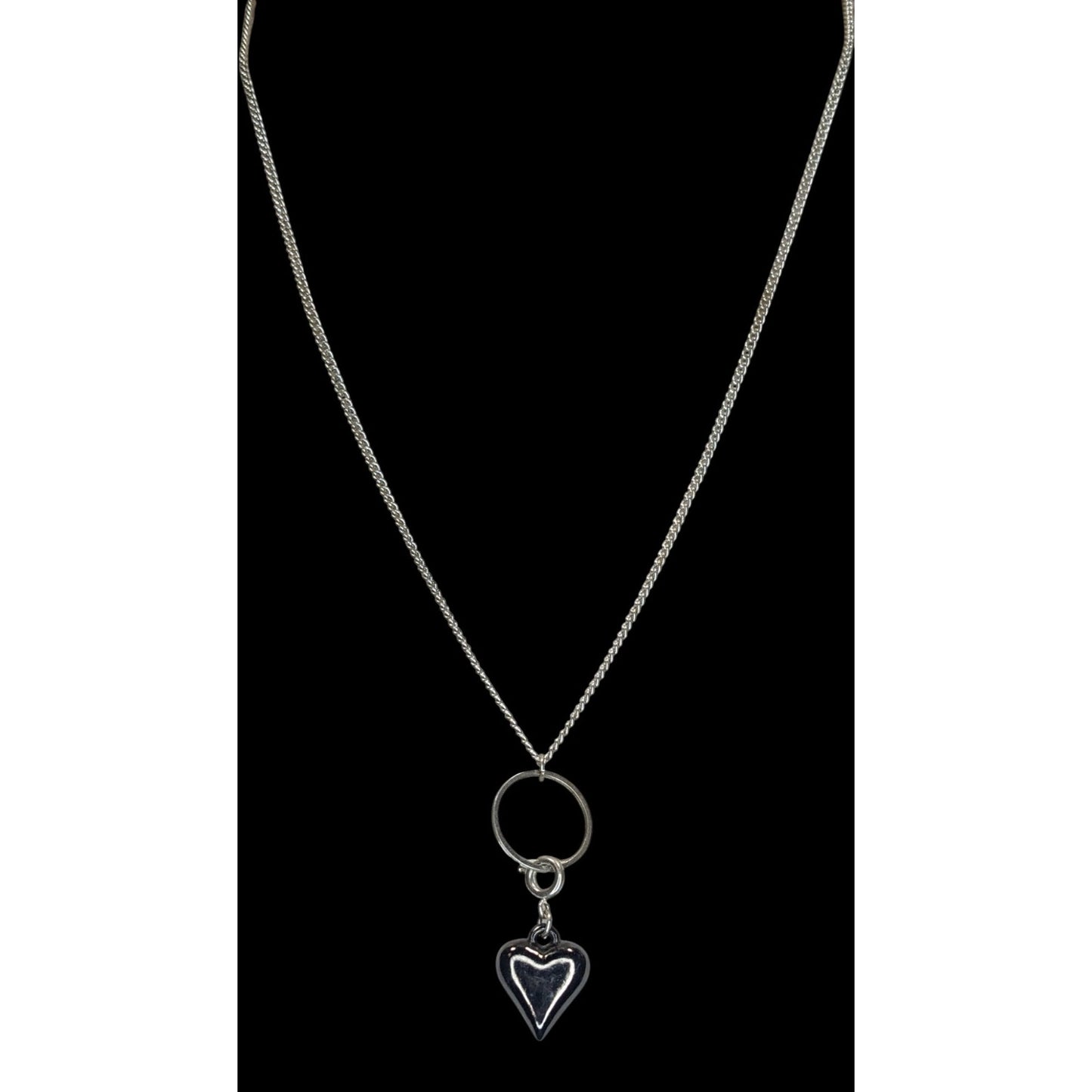 Claires Y2K Puffed Heart Pendant Necklace