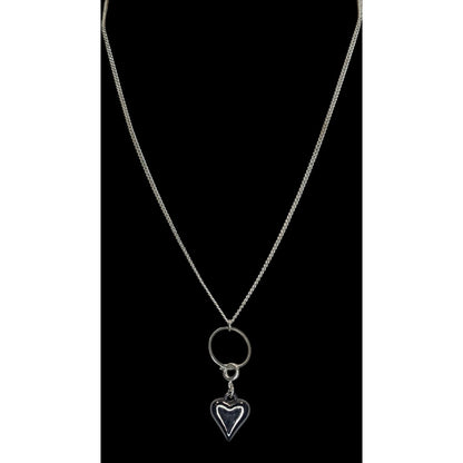 Claires Y2K Puffed Heart Pendant Necklace