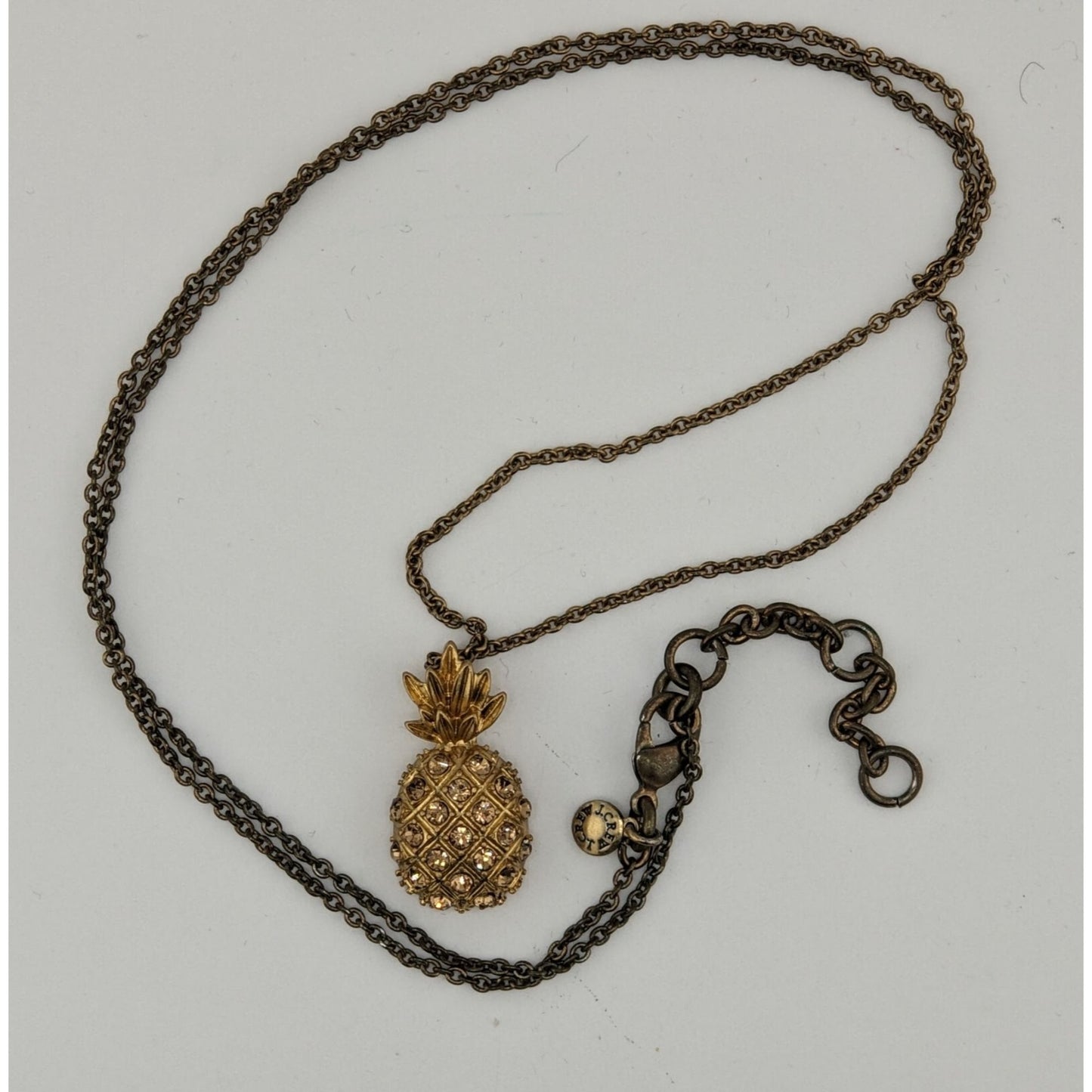 Preppy Summer J. Crew Gold Pineapple Pendant Necklace