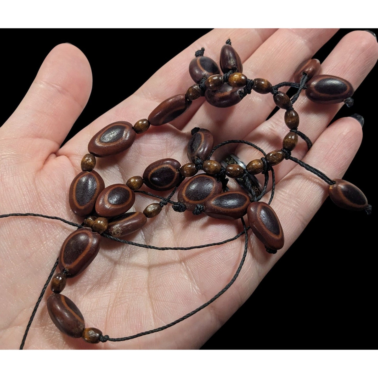 Bohemian Elephant Ear Seed Beaded Cascade Necklace