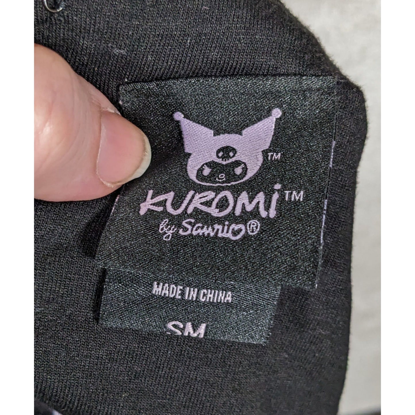 Kuromi Sanrio Pastel Goth Lace Up Skirt With Lace Trim