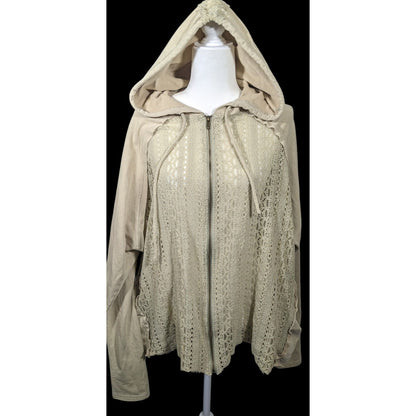 Oli & Hali Safe Lace Comfort Full Zip Hoodie Size Small