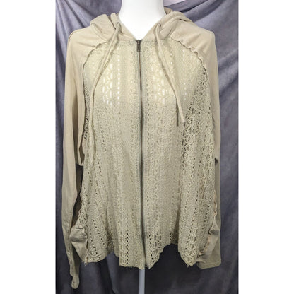 Oli & Hali Safe Lace Comfort Full Zip Hoodie Size Small