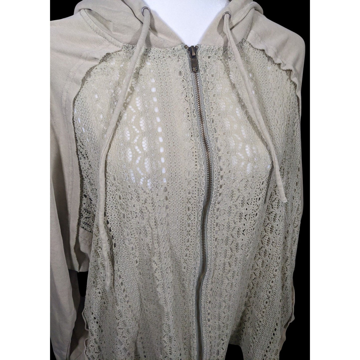 Oli & Hali Safe Lace Comfort Full Zip Hoodie Size Small