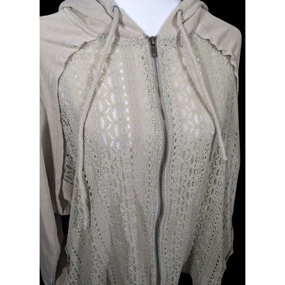 Oli & Hali Safe Lace Comfort Full Zip Hoodie Size Small