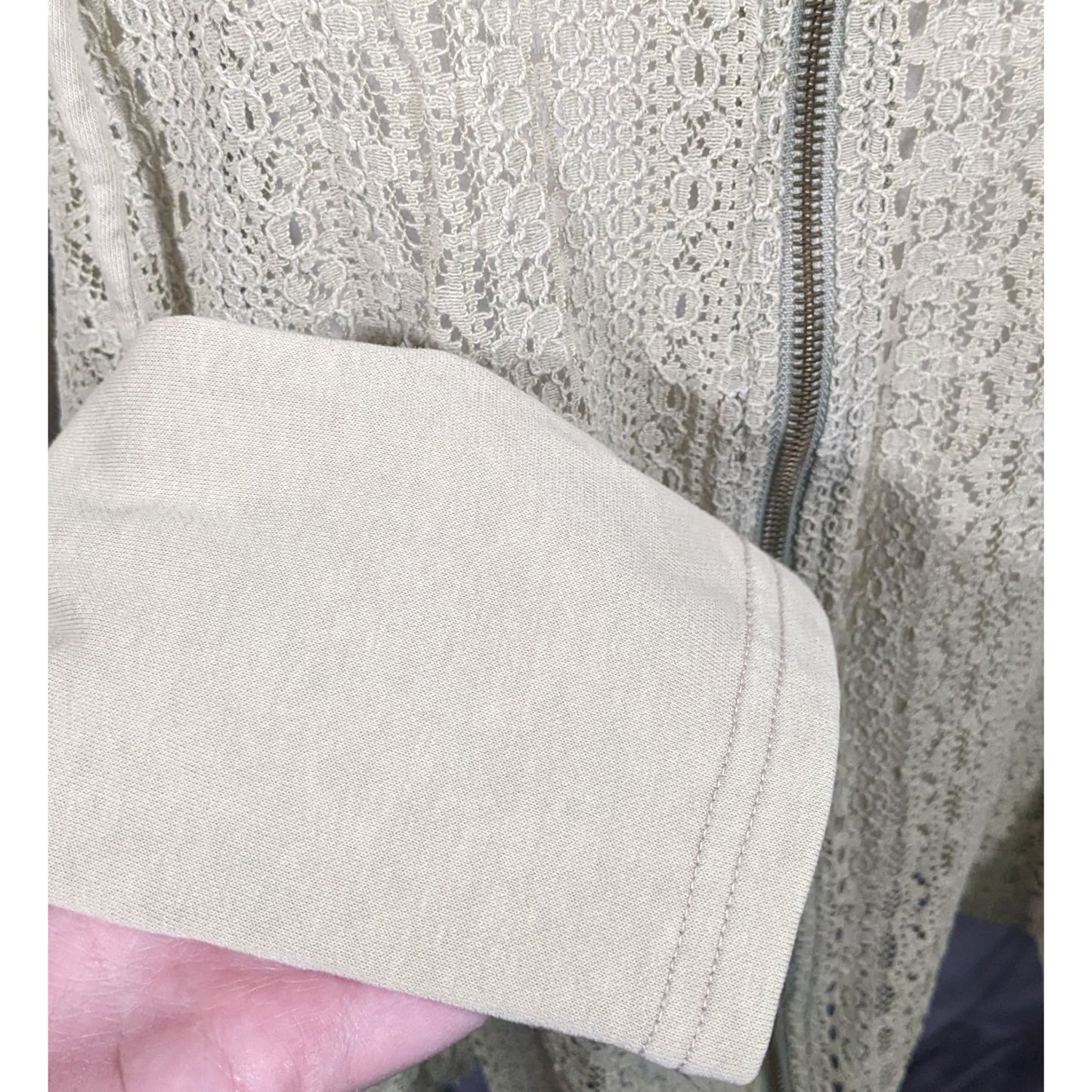 Oli & Hali Safe Lace Comfort Full Zip Hoodie Size Small