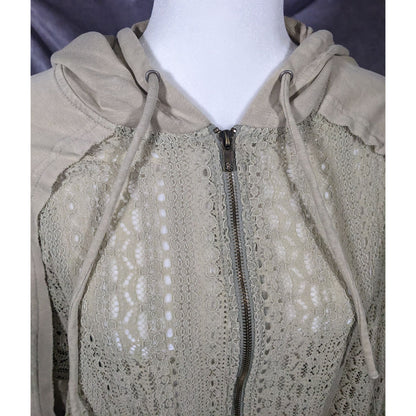 Oli & Hali Safe Lace Comfort Full Zip Hoodie Size Small