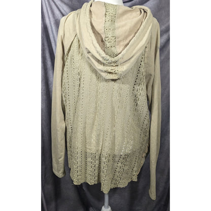 Oli & Hali Safe Lace Comfort Full Zip Hoodie Size Small