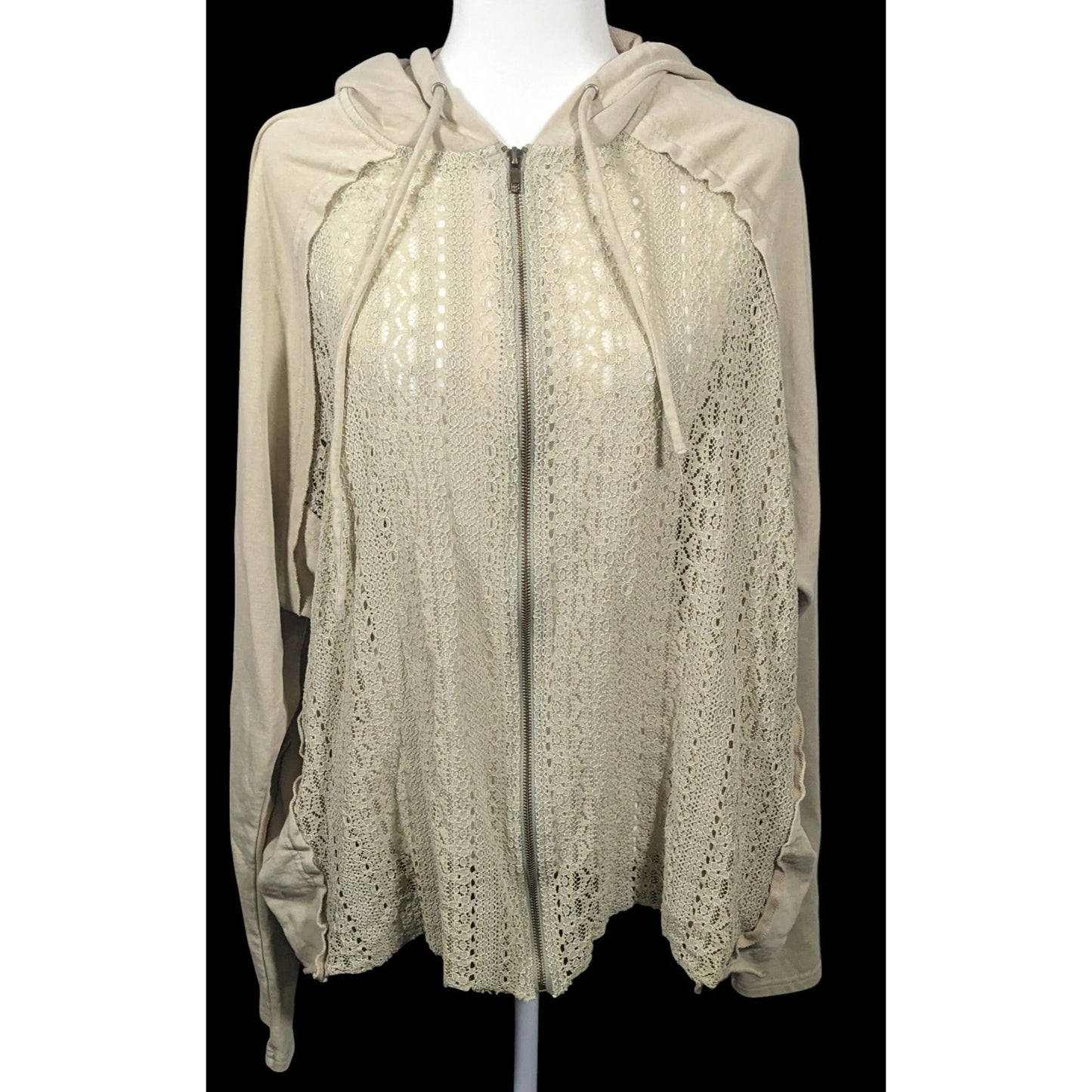 Oli & Hali Safe Lace Comfort Full Zip Hoodie Size Small