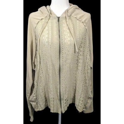 Oli & Hali Safe Lace Comfort Full Zip Hoodie Size Small