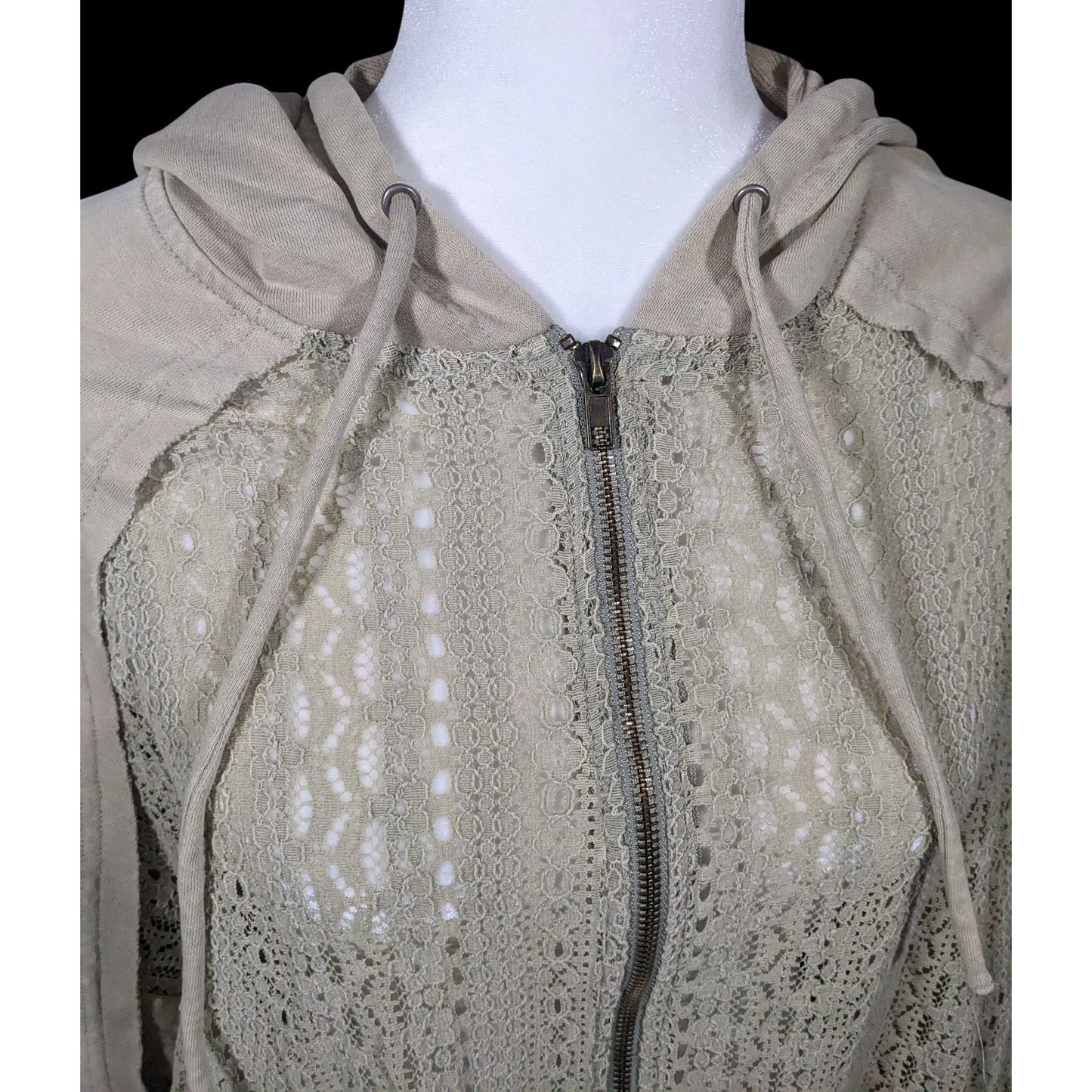 Oli & Hali Safe Lace Comfort Full Zip Hoodie Size Small