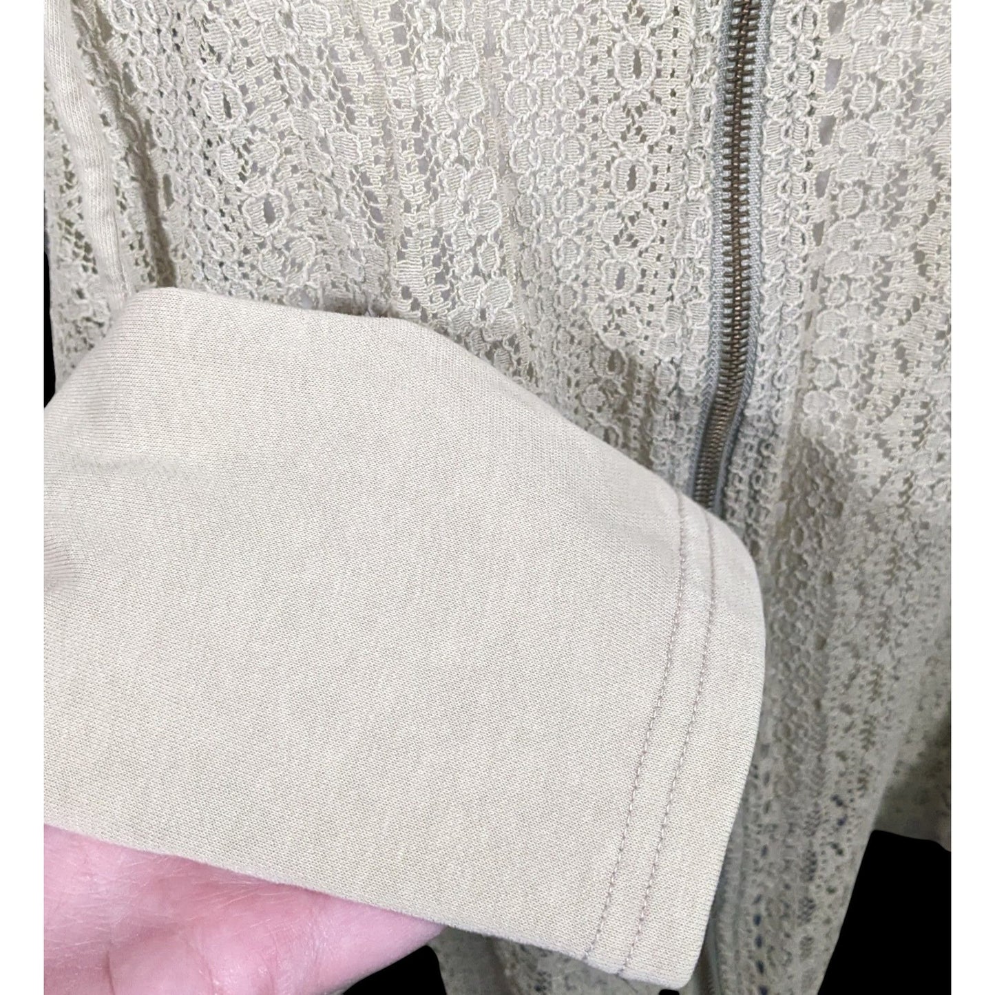 Oli & Hali Safe Lace Comfort Full Zip Hoodie Size Small