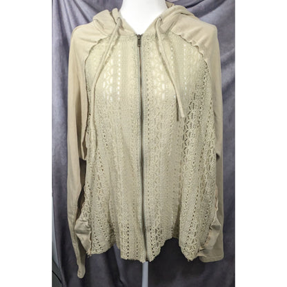 Oli & Hali Safe Lace Comfort Full Zip Hoodie Size Small