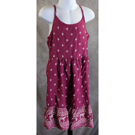 Old Navy Pink Bohemian Tiger Summer Dress