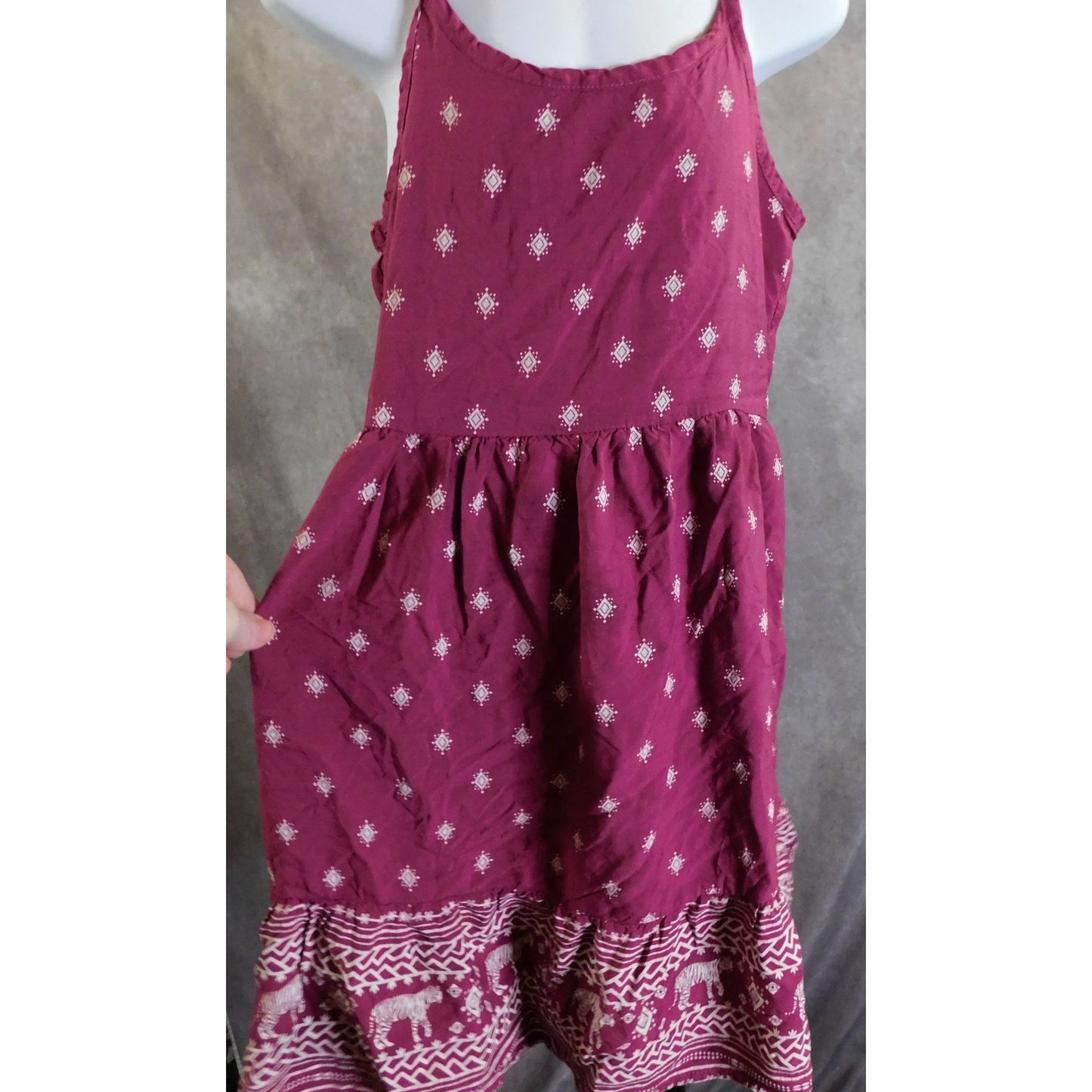 Old Navy Pink Bohemian Tiger Summer Dress