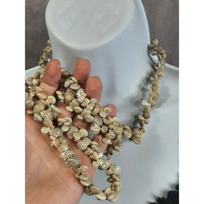 Beachy Braided Sundial Seashell Necklace