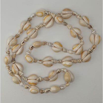 Cowrie Shell Necklace Cream Beachy Mermaidcore Summer Coastal Jewelry