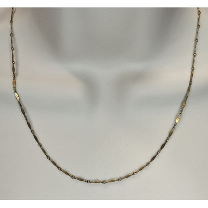 Vintage Minimalist Napier Dapped Link 16-Inch Necklace With Spring Ring Clasp