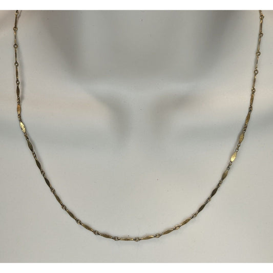 Vintage Minimalist Napier Dapped Link 16-Inch Necklace With Spring Ring Clasp