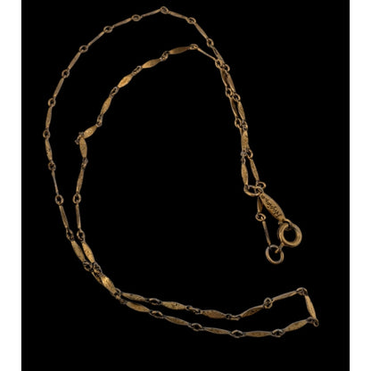 Vintage Minimalist Napier Dapped Link 16-Inch Necklace With Spring Ring Clasp