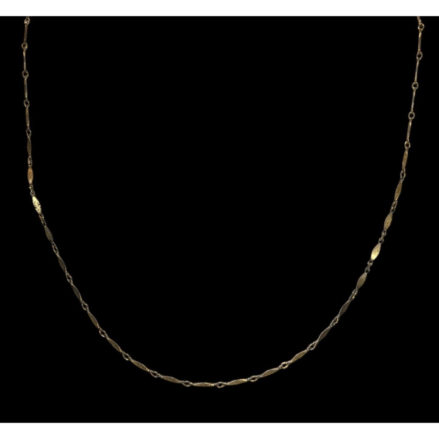 Vintage Minimalist Napier Dapped Link 16-Inch Necklace With Spring Ring Clasp