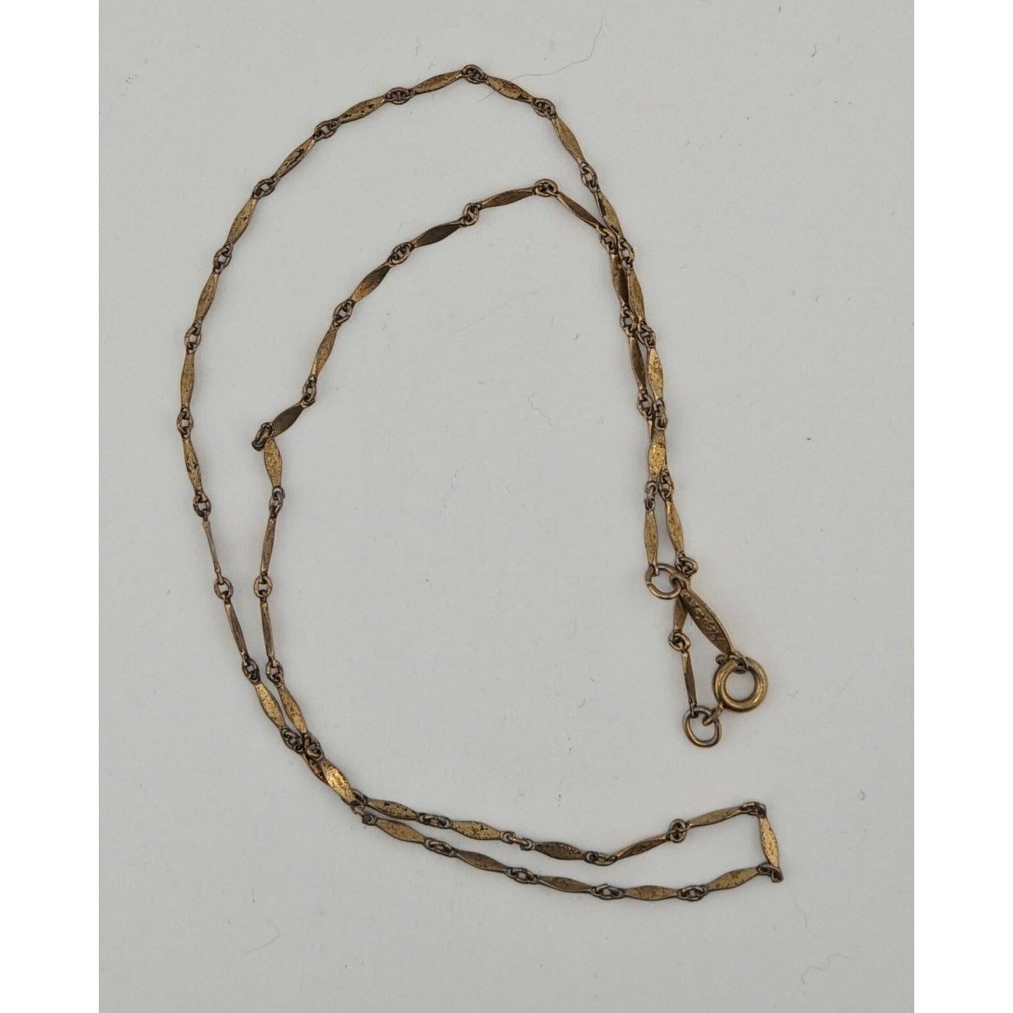 Vintage Minimalist Napier Dapped Link 16-Inch Necklace With Spring Ring Clasp