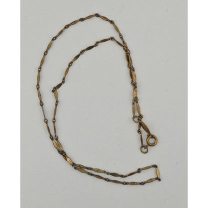 Vintage Minimalist Napier Dapped Link 16-Inch Necklace With Spring Ring Clasp