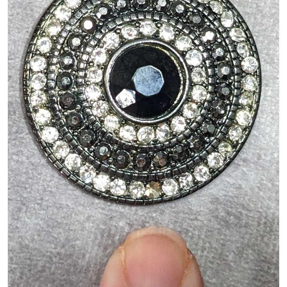 Bohemian Glam Rhinestone Medallion Pendant Necklace