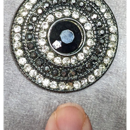 Bohemian Glam Rhinestone Medallion Pendant Necklace