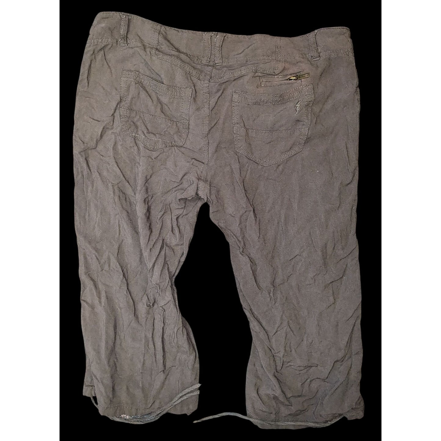 Vintage 90s Jolt Brown Capri Pants Y2K Cropped Pants Retro Summer Casual Low Rise