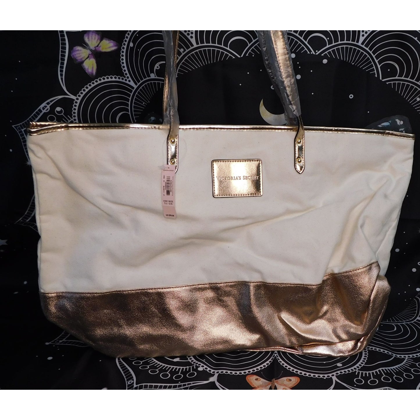 Victoria's Secret Rose Gold And Beige Tote