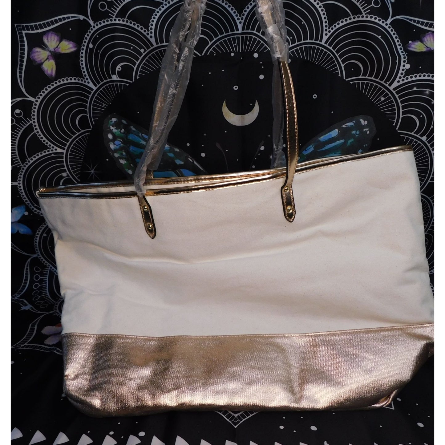 Victoria's Secret Rose Gold And Beige Tote