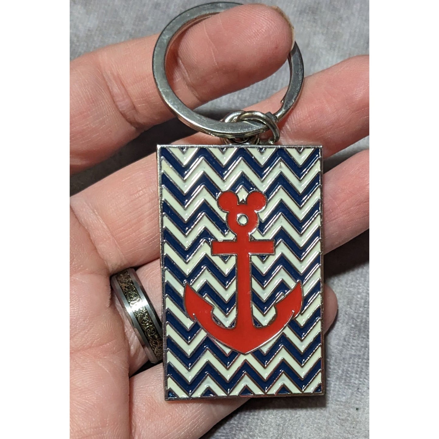 Disney Cruise Line Chevron Anchor Keychain