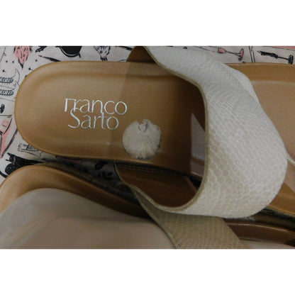 Franco Sarto White Brealyn Sandals/Slides