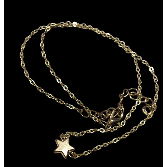 Minimalist Gold Tone Star Pendant Necklace