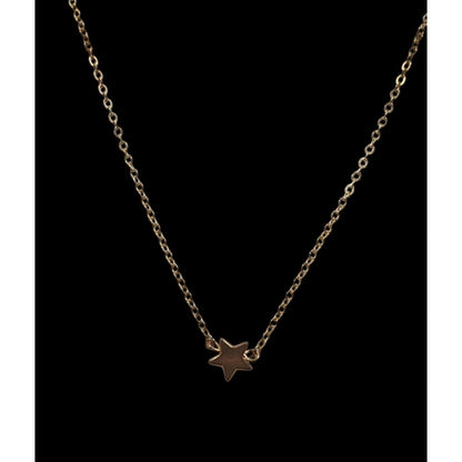 Minimalist Gold Tone Star Pendant Necklace