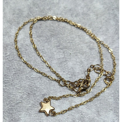 Minimalist Gold Tone Star Pendant Necklace