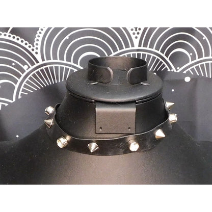 Gothic Spike And Gem Studded Faux Leather Choker