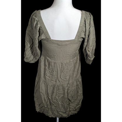 Beyond Words Bohemian Muted Olive Peasant Top